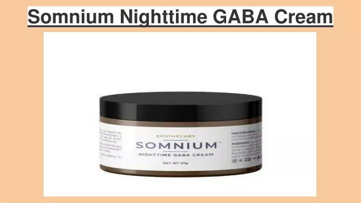 somnium nighttime gaba cream