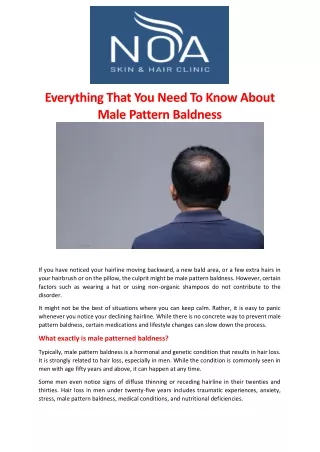 everything that you need to know about male
