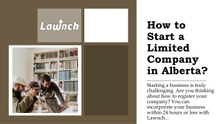 How to Start a Limited Company in Alberta