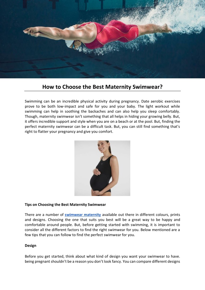 how to choose the best maternity swimwear