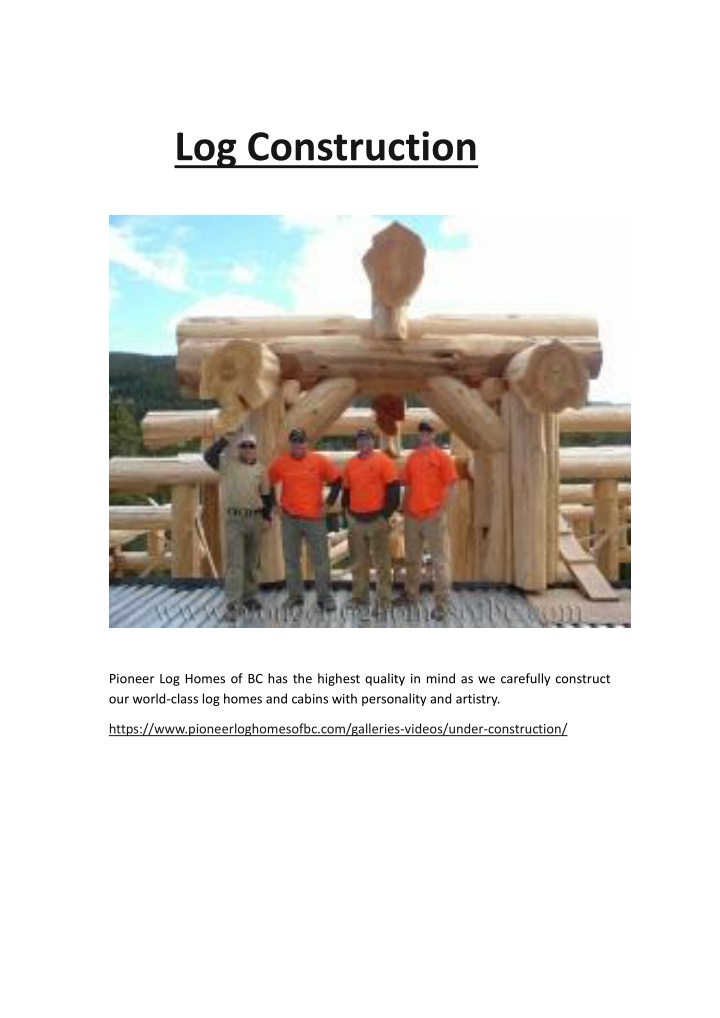 log construction