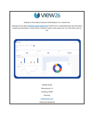 Seeking To Know About Customer Portal Reports Jira | View26.com