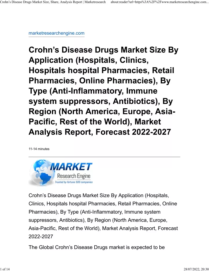 crohn s disease drugs market size share analysis