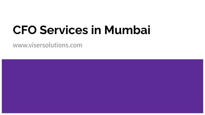 cfo services in mumbai