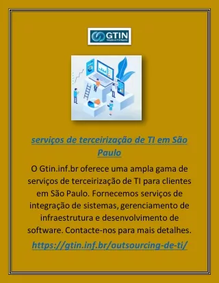 Serviços de Terceirização de TI em São Paulo | Gtin.inf.br