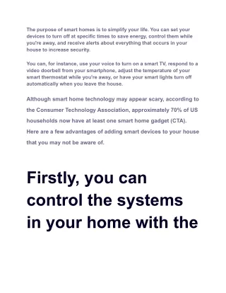 The Advantages of Having a Smart Home