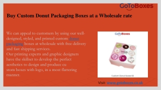 Buy Custom Donut Packaging Boxes at a Wholesale rate