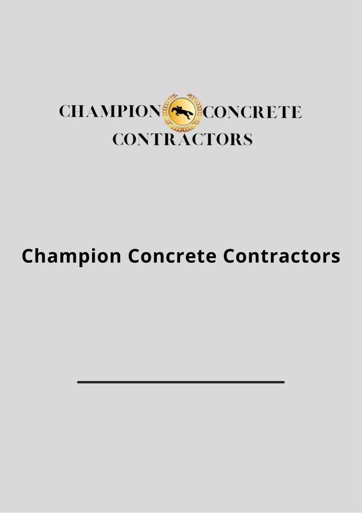 champion concrete contractors