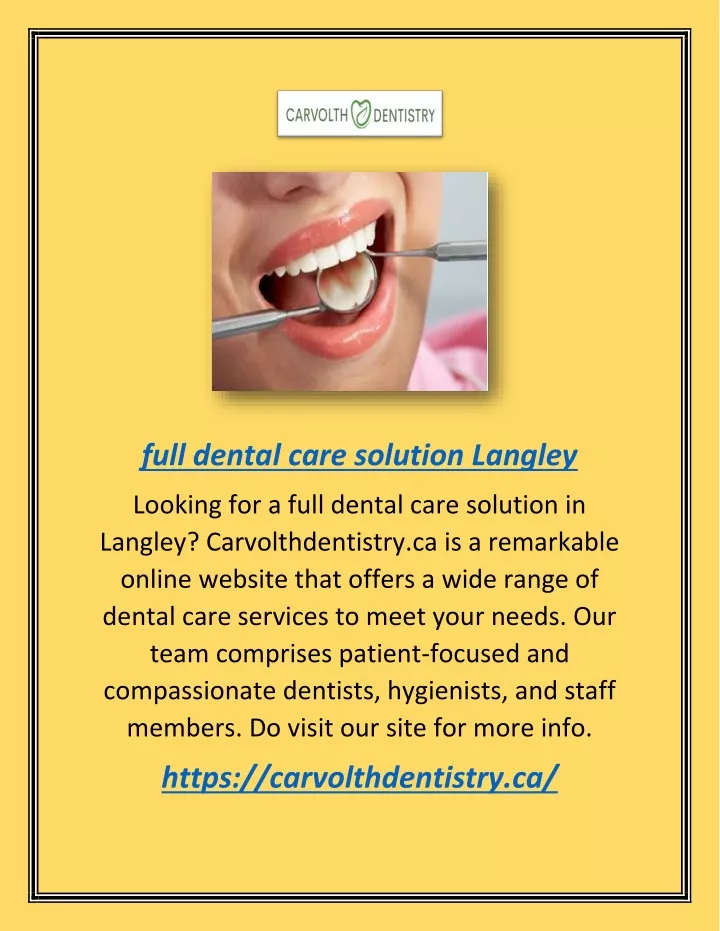 full dental care solution langley