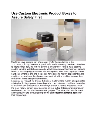 use custom electronic product boxes to assure