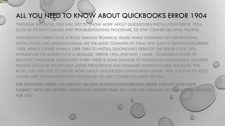 all you need to know about quickbooks error 1904