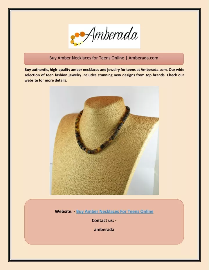 buy amber necklaces for teens online amberada com