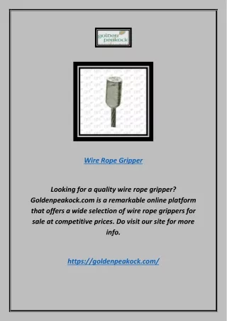 wire rope gripper