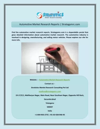automotive market research reports strategymrc com