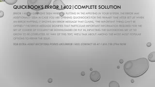 quickbooks error 1402 complete solution