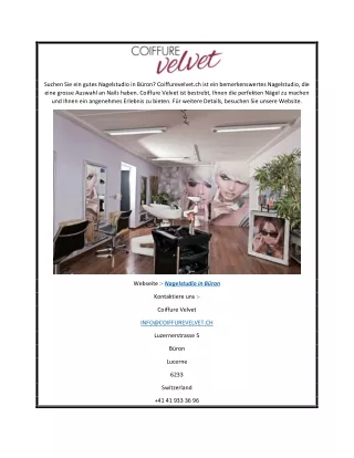 Nagelstudio in Büron  Coiffurevelvet.ch