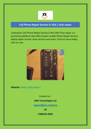 Cell Phone Repair Service in USA  Fixxi.repair