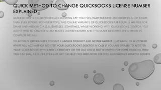 quick method to change quickbooks license number explained