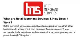 what are retail merchant services how does it work