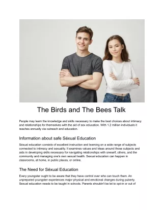 the birds and the bees talk
