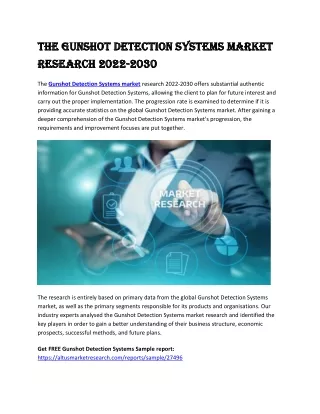 World Gunshot Detection Systems Market,Share and Size by Type,Growth Analysis & Forecast 2022-2030