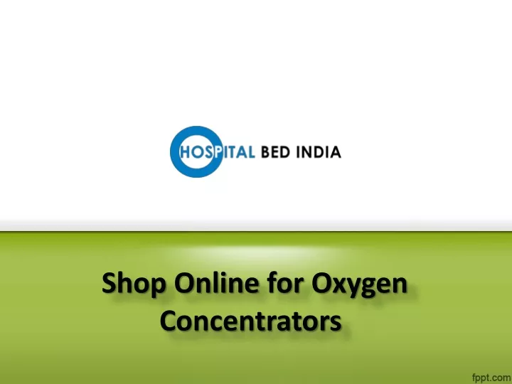 shop online for oxygen concentrators