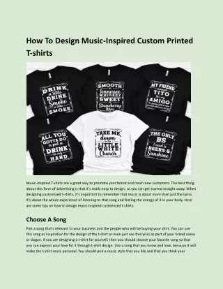 how to design music inspired custom printed