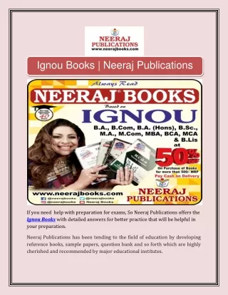 Top Ignou Books | Neeraj Publications
