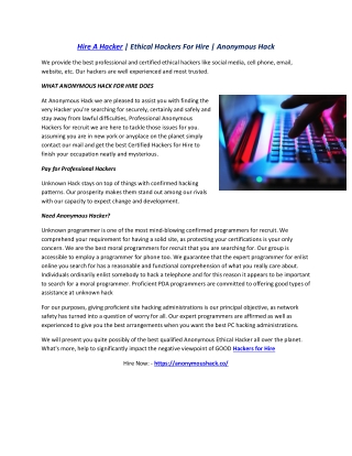 hire a hacker ethical hackers for hire anonymous