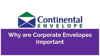 why are corporate envelopes important