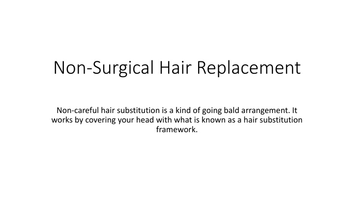 non surgical hair replacement