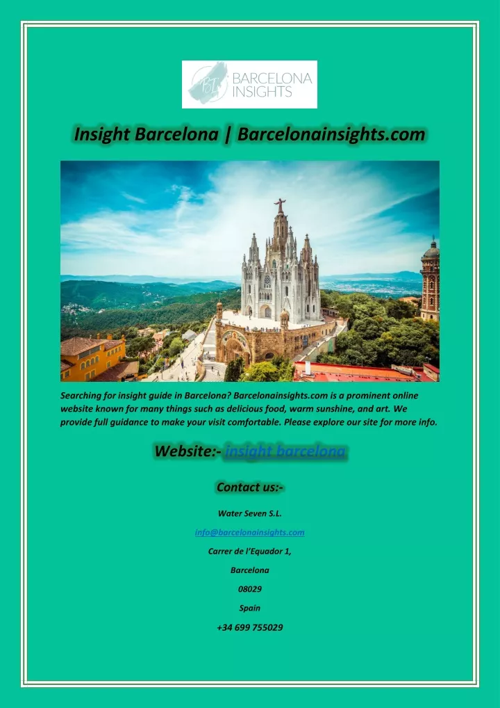 insight barcelona barcelonainsights com
