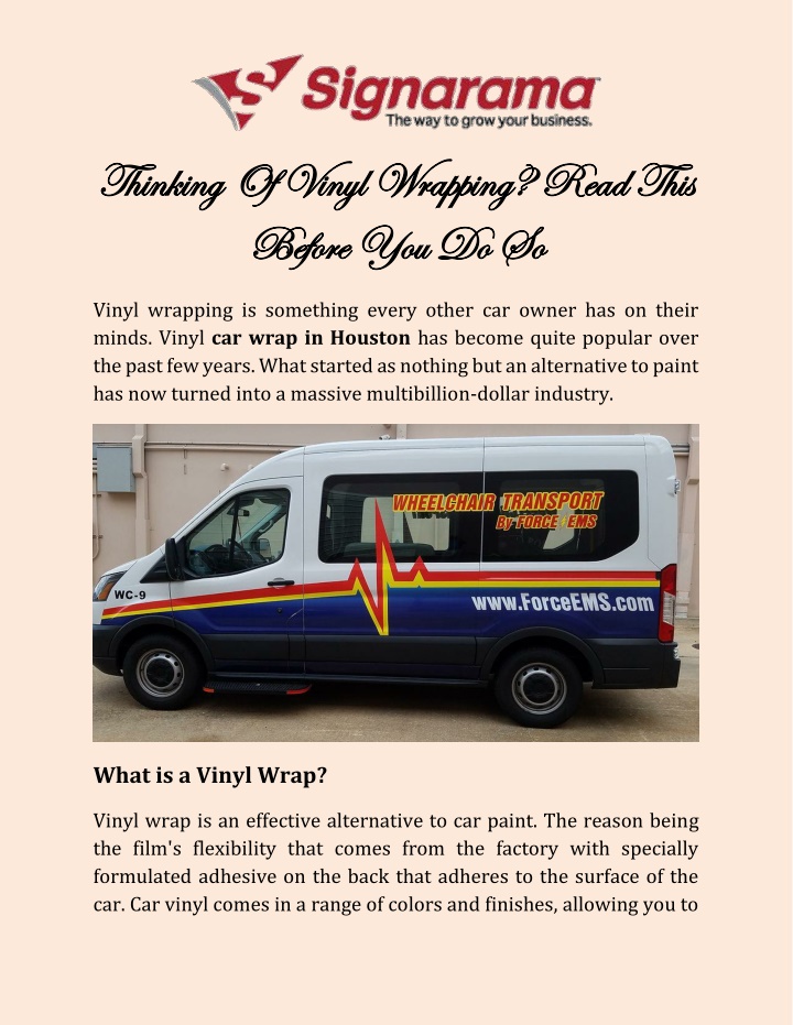 thinking of vinyl wrapping read this thinking