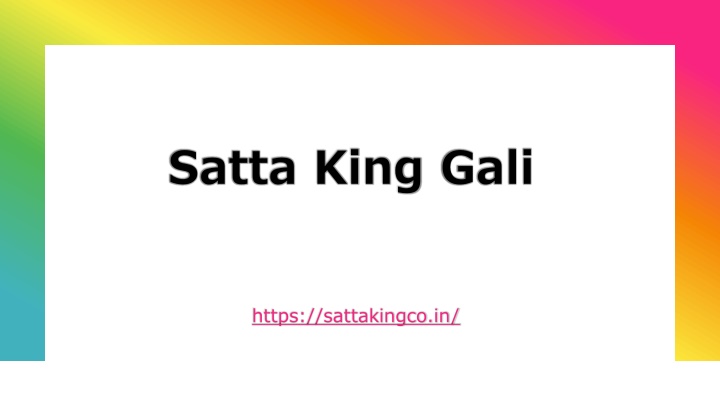 satta king gali