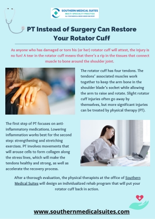 PT Instead of Surgery Can Restore Your Rotator Cuff