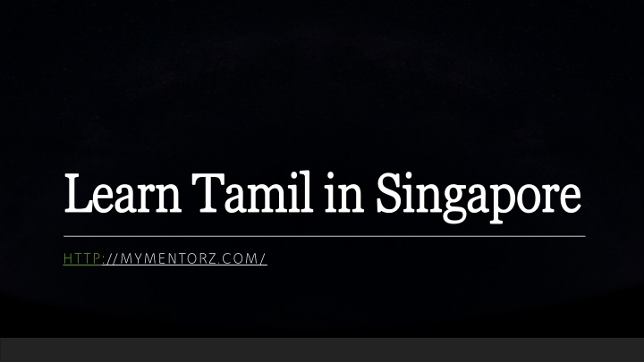 learn tamil in singapore