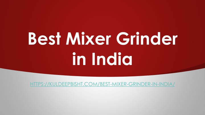 best mixer grinder in india