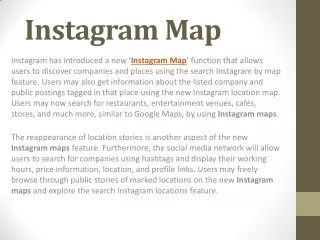Instagram Map
