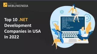 Top 10 .NET Development Companies in USA In 2022