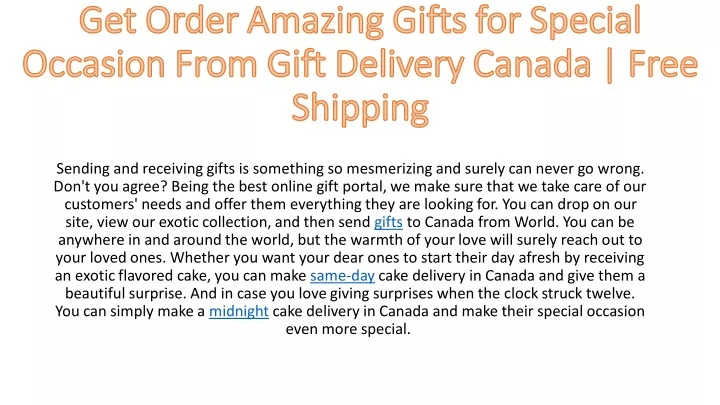 sending and receiving gifts is something