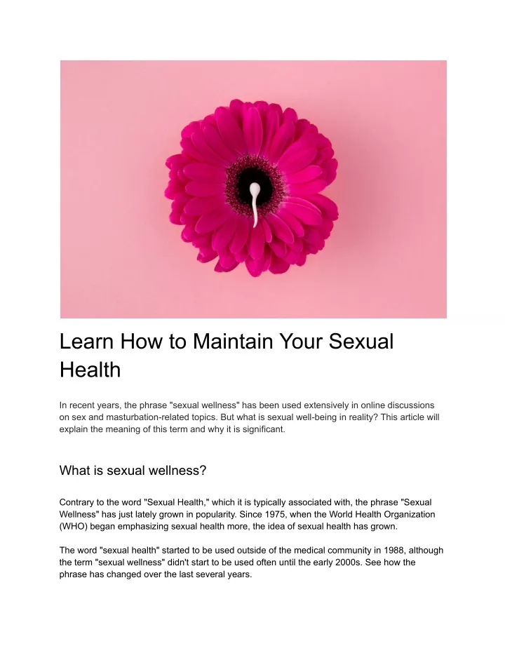 Ppt Learn How To Maintain Your Sexual Health Powerpoint Presentation Id11514388 6243