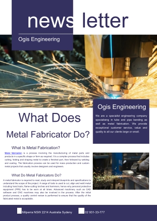 What does Metal Fabricator Do