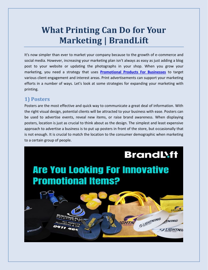 what printing can do for your marketing brandlift