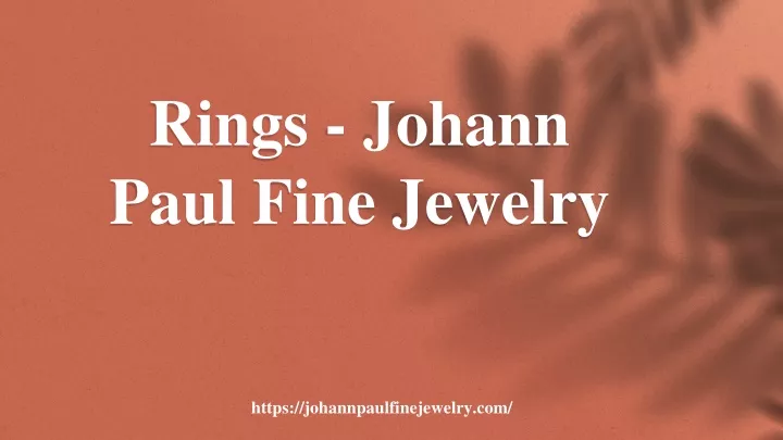 rings johann paul fine jewelry