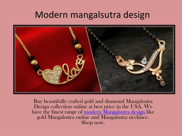 modern mangalsutra design