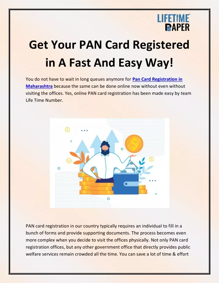 get your pan card registered in a fast and easy