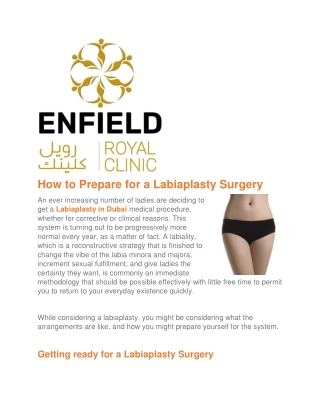 How to Prepare for a Labiaplasty Surgery