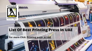 List Of Best Printing Press In UAE