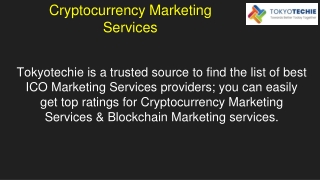 Cryptocurrency Marketing Services | Blockchain Marketing Agency
