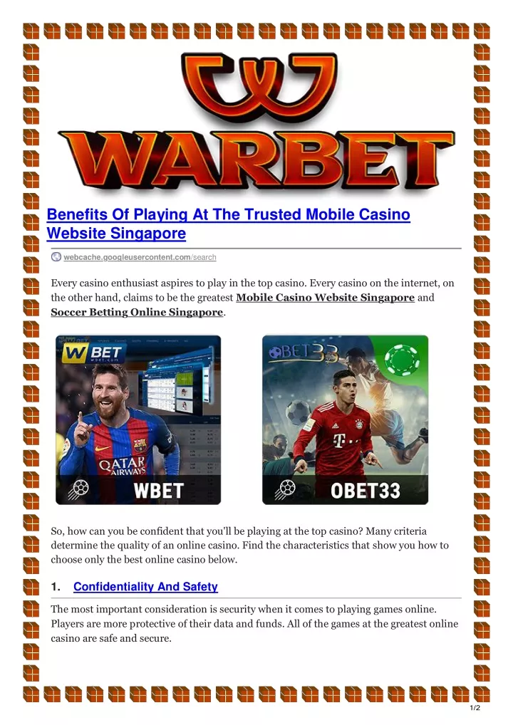 benefits of playing at the trusted mobile casino